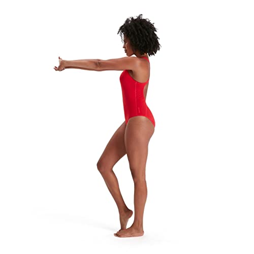 Speedo Essential Badeanzug Damen Sport, Rot - 3